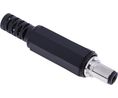 Złącze zasilania DC, Wtyk, Prosty, 2.1x5.5x9.5mm, Opakowanie 5 sztuk
